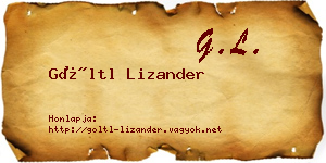Göltl Lizander névjegykártya